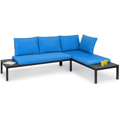 Blumfeldt Cartagena, шезлонг, 2 двойни дивана с маса, стомана, полиестер (GDM11-Cartagena-TPE) (GDM11-Cartagena-TPE)