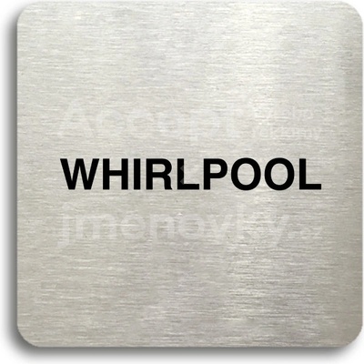 ACCEPT Piktogram whirlpool - stříbrná tabulka - černý tisk bez rámečku