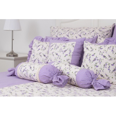Zdeňka Podpěrová obliečky Provence s fialovým prúžkom Krep 70x90 140x200