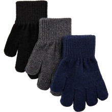 Mikk-Line detské rukavice s vlnou Magic Blue/Grey/Black