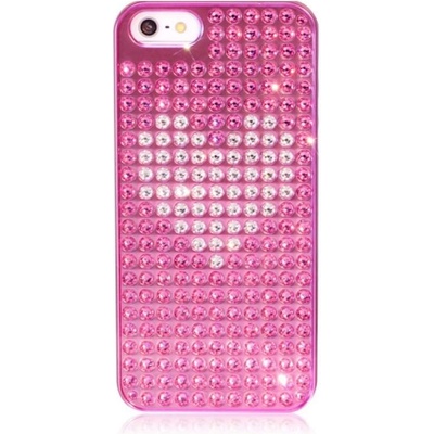 Bling My Thing Heart Extravaganza - кейс с кристали Сваровски за iPhone 5, iPhone 5S, iPhone SE (розов)
