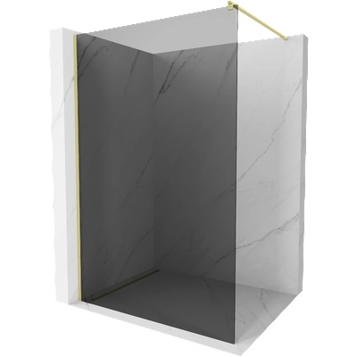 Mexen Kioto стена за душ Walk-in 140 x 200 см, графит 8 мм, златисто четкано - 800-140-101-55-40 (800-140-101-55-40)