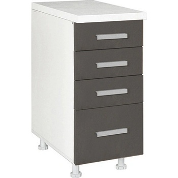 Matis Кухненски шкаф долен с четири чекмеджета in d40 f сив