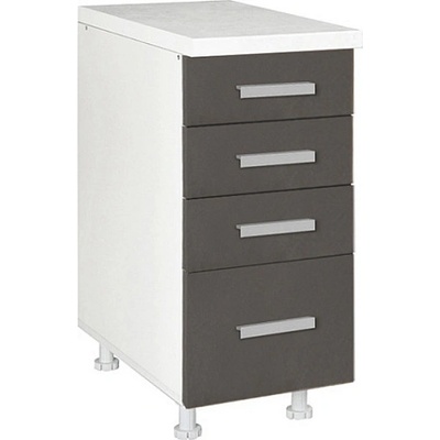 Matis Кухненски шкаф долен с четири чекмеджета in d40 f сив