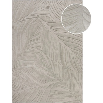 Flair Rugs Сив вълнен килим , 120 x 170 cm Lino Leaf - Flair Rugs (503119370114)