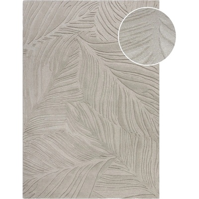 Flair Rugs Сив вълнен килим , 120 x 170 cm Lino Leaf - Flair Rugs (503119370114)