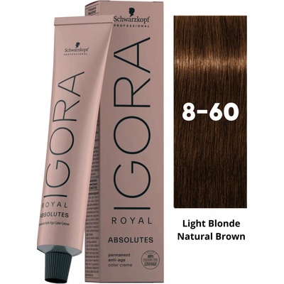 Schwarzkopf Igora Royal Absolutes 8-60 světlá blond hnědá přírodní 60 ml