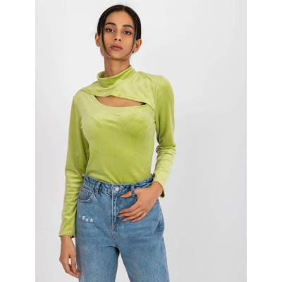 Blouse DHJ-BZ-6561.09P-lime green kaki Italy Moda