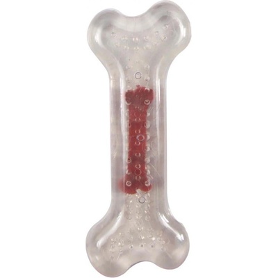 Flamingo tpr bone - Играчка за кучета с аромат на пилешко, 12 см