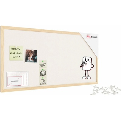 Allboards TFWHITE84W Textilní tabule 80 × 40 cm