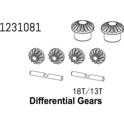 Absima 1231081 Differential Gear Set 18T/13T CR4.4