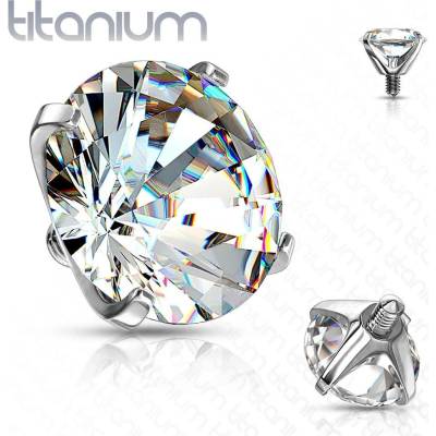 S4U Náhradní kamínek k labretě TITAN, závit 1,2 mm, 3mm (čirá) TIT1069-03C