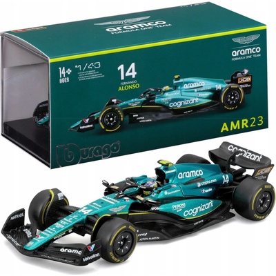 Bburago Aston Martin AMR23 2023 14 Alonso s jezdcem 1:43