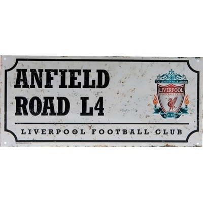 Plechová cedule Liverpool FC, šedá, 40x18 cm
