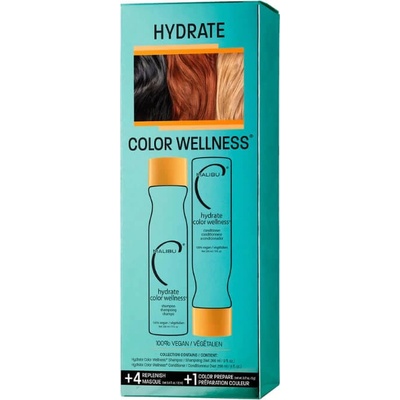 Malibu Color Wellness Collection šampon 266 ml + kondicionér 266 ml + wellness sáčky 5 kusů dárková sada