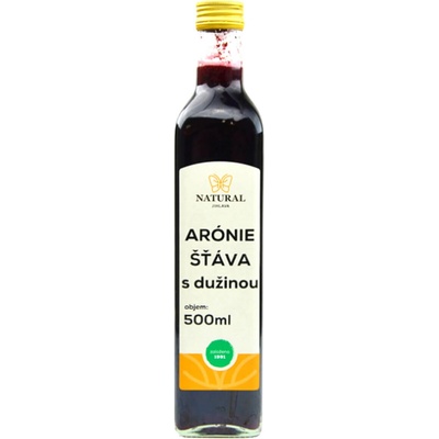 Natural Jihlava Šťava s dužinou 90% Aróniová šťava s dužinou 0,5 l
