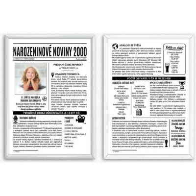 Narozeninové noviny 2000 – jednostranné až čtyřstranné