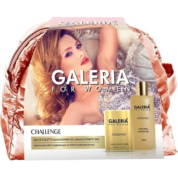 Galeria Комплект Challenge - Тоалетна вода и Душ гел, 50 + 200 ml + Несесер