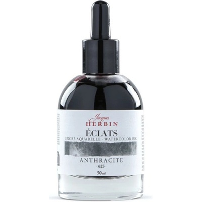 Jacques Herbin akvarelový inkoust 50 ml antracitová černá