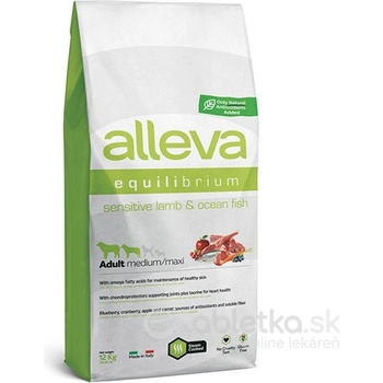 Alleva Equilibrium Sensitive Adult Medium / Maxi Lamb and Ocean Fish 12 kg