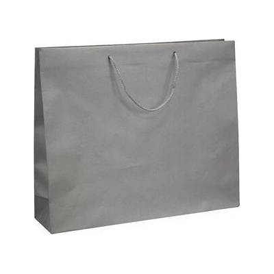 Papírová taška Silver 540x140x450 mm s pletenou šňůrkou