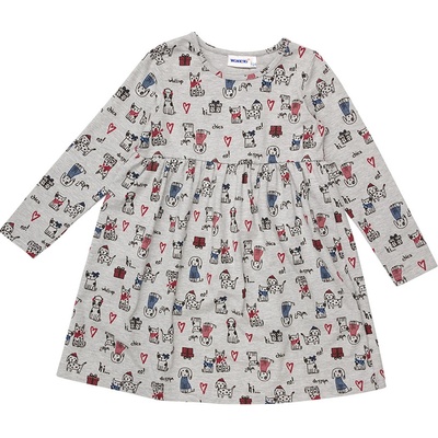 Winkiki dievčenské šaty WKG 02892 sivá