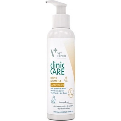 VET EXPERT Clinic Care Hypo OMEGA Conditioner - oмекотяващ балсам за кучета и котки с отмиване за суха козина, 150 мл - Vet Expert - Полша