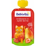 Bebivita Плодова закуска Bebivita - Пауч с ягода, ябълка и круша, 12 м+, 90 g (19065) - baby
