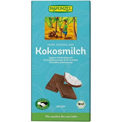 Rapunzel Bio Vegan Mléčná čokoláda s kokosovým mlékem 80 g