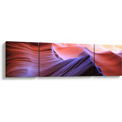 Obraz - barevný písek, třídílný 170x50 cm