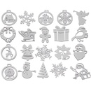 Drevené vianočné ozdoby 20 kusov RUHHY 24883 biele