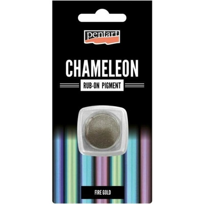 Zalešťovací pigmentový pudr chameleon CHROM efekt 0,5g OHNIVÉ ZLATO