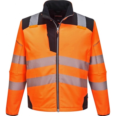 PortWest HI-VIS PW3 T402 reflexní softshellová bunda HV oranžová/černá