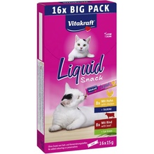 VITAKRAFT Cat Liquid Snack taurin kura hov. tráva 16 x 15 g