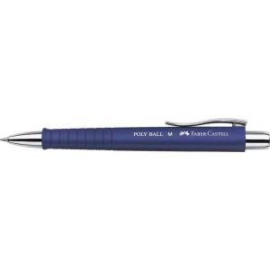 Faber-Castell Химикалка, 0, 5 мм, с бутон, FABER-CASTELL "Poly Ball", синя 241151 (241151)