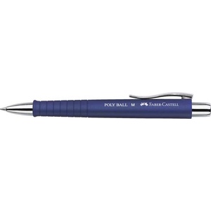 Faber-Castell Химикалка, 0, 5 мм, с бутон, FABER-CASTELL "Poly Ball", синя 241151 (241151)
