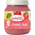 Babybio Био плодово пюре Babybio - Ябълка, ягода и синя боровинка, 130 g (3288131500935) - baby