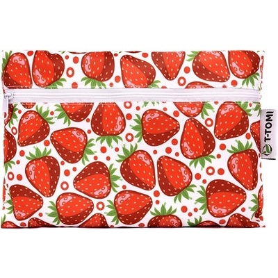 T Tomi nepremokavé vrecko Strawberries 21 × 15 cm