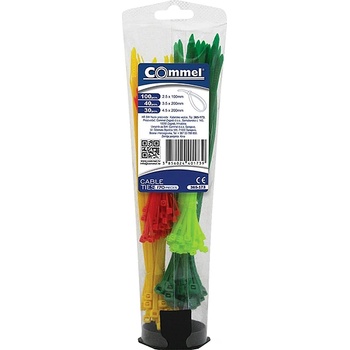 Image 1 of Commel КАБЕЛНИ ВРЪЗКИ ЦВЕТНИ commel 170бр (c365-173)