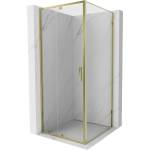 Mexen Exo-R разгъваема душ кабина 90 x 90 см, прозрачна, златна - 819-090-090-50-00 (819-090-090-50-00)