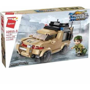 Qman Конструктор, Qman, Спасителен военен автомобил, 165 части (Q22011-3)