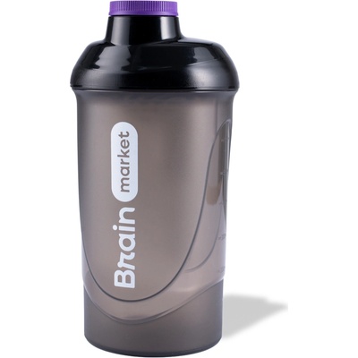 BrainMarket plastový shaker černý 600 ml