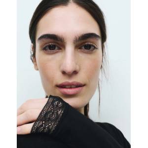Marks & Spencer Нощница с дантелени кантове Marks & Spencer черна Marks & Spencer | Cheren | ЖЕНИ | S