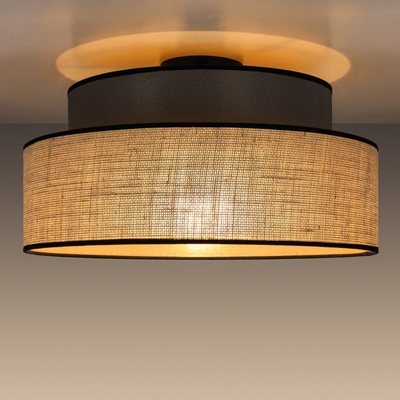 BELIS Плафон BOHO 1xE27/60W/230V Ø 40 см кафяв/бежов (BE0917)