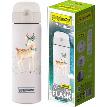 Maestro Termohrnček 400 ml biely jeleň