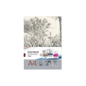 Drasca Падове за рисуване А4 скеч, графика и акварелен пад 3бр