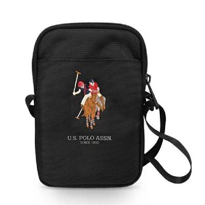 Дизайнерска чанта (портфейл) с презрамка (черен) - U. S. Polo Assn. Universal Phone Bag (USPBPUGFLBK)