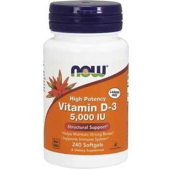 Image 1 of NOW - ВИТАМИН d-3 5000 iu - 240 ДРАЖЕТА