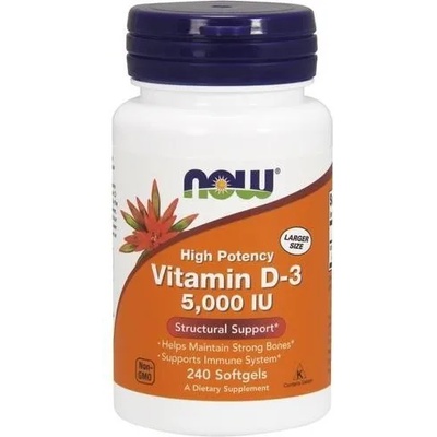 NOW - ВИТАМИН d-3 5000 iu - 240 ДРАЖЕТА