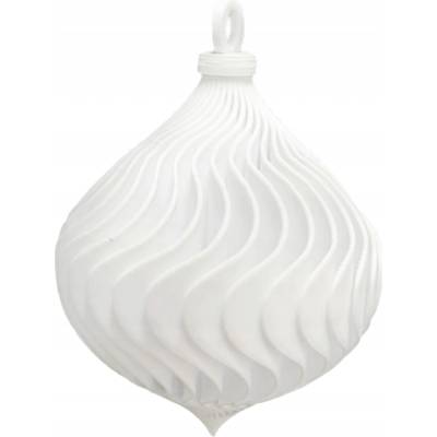 SMX Design Vianočná Guľa ażurowa biała na vianočný stromček Dziwne zaujímavé vianočné ozdoby 1KS 3D priestorové